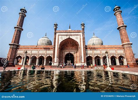Jama Masjid Mosque, Old Delhi, India. Editorial Image - Image of cupola ...