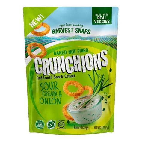 Harvest Snaps Crunchy Loops CRUNCHIONS Baked Red Lentil Snacks ...