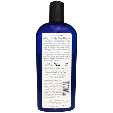 Rainbow Research, Colloidal Oatmeal Body Wash Lavender, 12 Oz | HiLife ...
