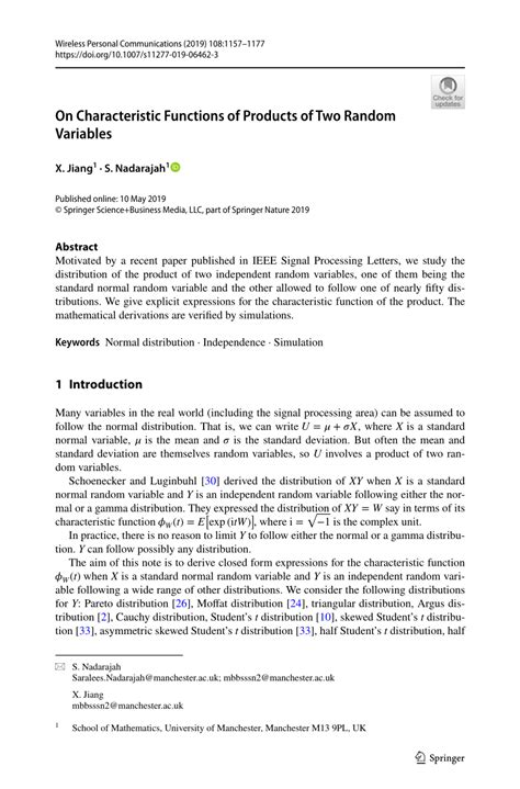 Image result for Functions of Two Random Variables