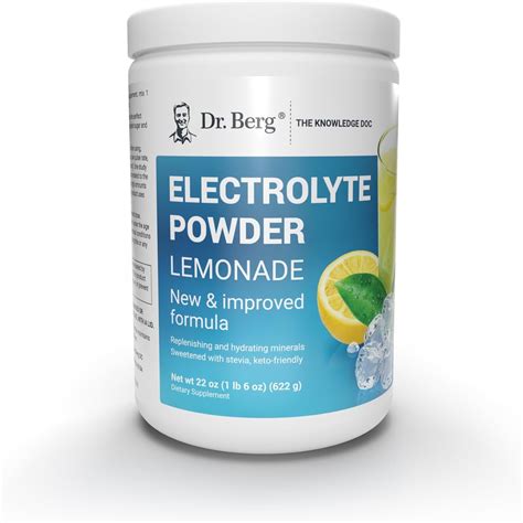 Dr. Berg Original Electrolyte Powder Refreshing Raspberry Lemon Flavor ...