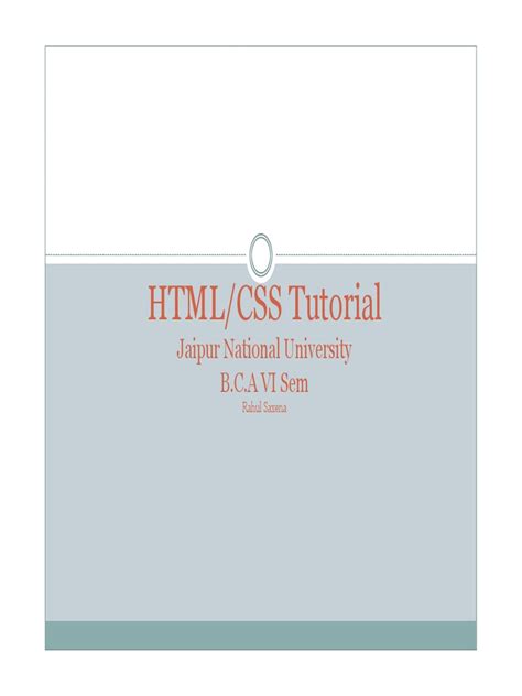 CSS and HTML Tutorial 的图像结果