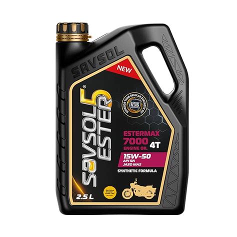 SAVSOL ESTER5 ESTERMAX 7000 4T 15W-50 | Synthetic Bike Engine Oil (2.5L ...