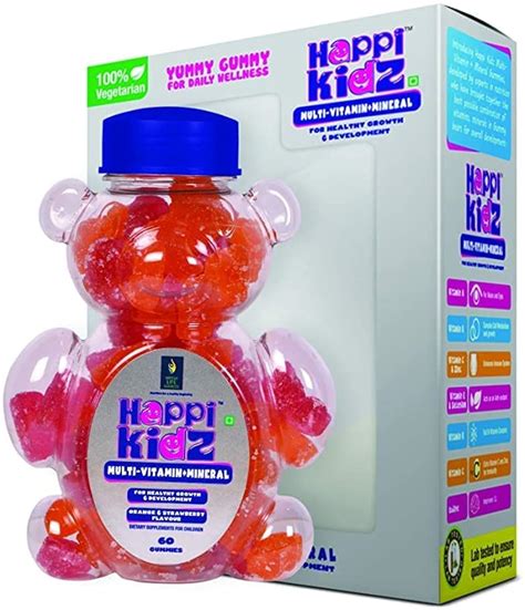 Happi Kidz Multivitamin Gummies For Kids - (60 Count Gummy Bears ...