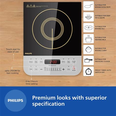 PHILIPS 2100 W Induction Cooktop Push Button - Buy PHILIPS 2100 W ...