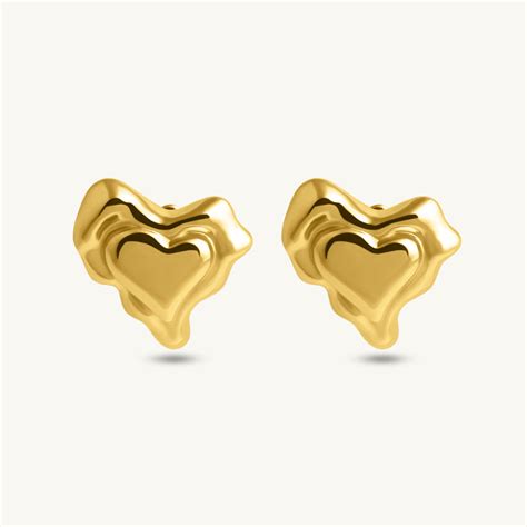 Heart Melt Stud Earring – PALMONAS