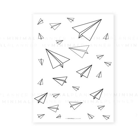 PRD205 - Paper Plane Pattern - Printable Dashboard – My Minimal Planner