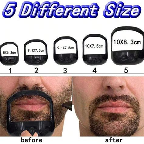 5 Pcs Men Beard Shaping Template Tool Easy To Use Goatee Beard Shaper ...