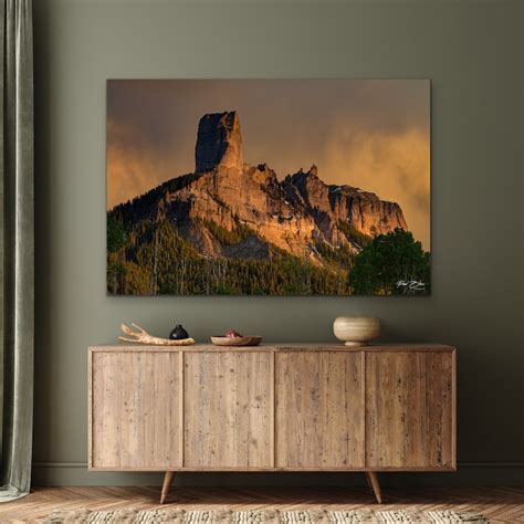 Colorado San Juan Mountain Sunset Print - Courthouse Chimney Rock Photo ...