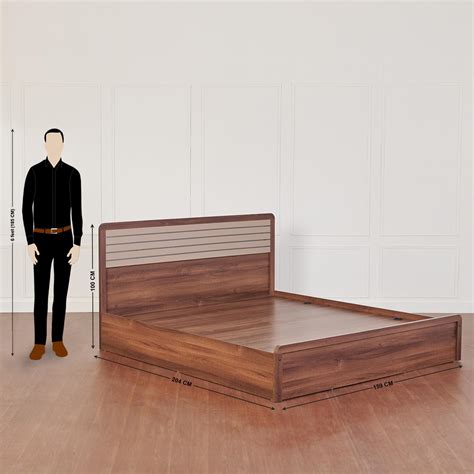 Buy Leon Eldora Queen Bed with Box Storage - Brown from Home Centre at ...
