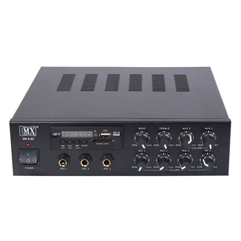 MX PA AMPLIFIER WITH LCD DISPLAY,KARAOKE FUNCTION,USB,AUX,MIC,BLUETOOTH ...