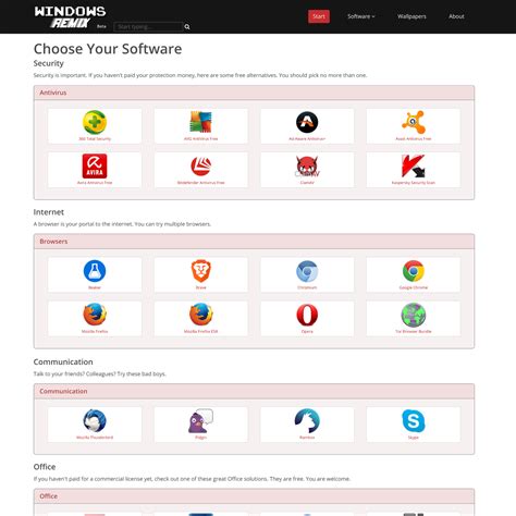 WindowsRemix - Free software installed with a single click