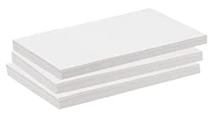 AccuPrints A5 White Blank Index Flash Cards Tray - 5 Colours - 5x8 inch ...
