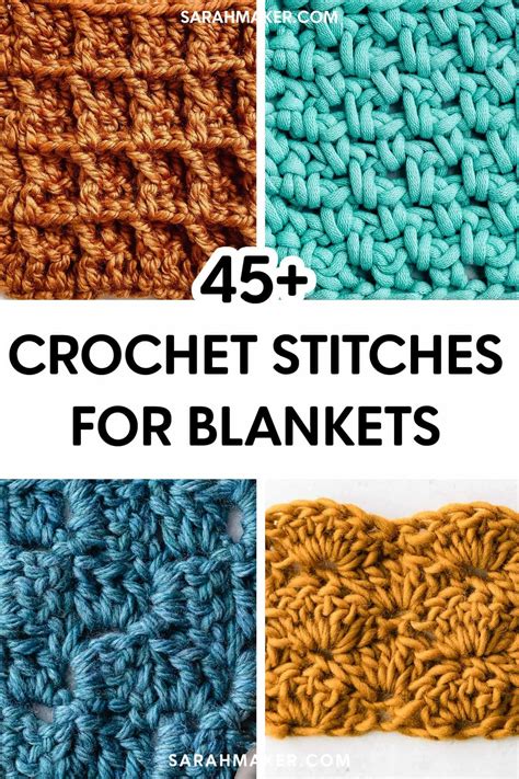 crochet stitches for blankets with text overlay