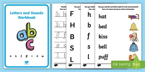 Letters and Sounds Workbook (h, b, f, ff, l, ll, ss)