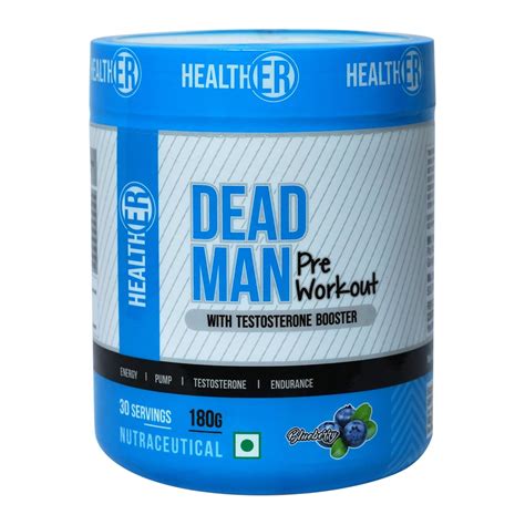 HealthER Dead Man Pre Workout with Testosterone Booster for Men & Women ...