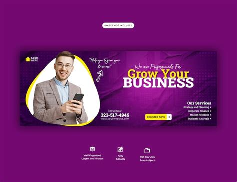 Digital marketing agency and corporate facebook cover template | Free PSD