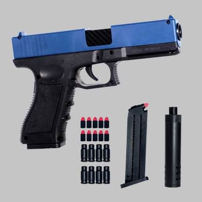 GEX Kids Toy Gun| Soft Bullets Pistol | Pull Back Action Ejecting ...