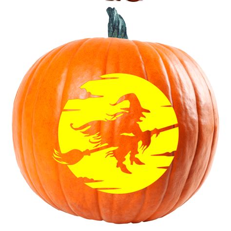Witch Pumpkin Stencil Pumpkin Stencils For Halloween