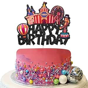 RoadSea Circus Happy Birthday Cake Topper - Kid Boy Girl Birthday Party ...