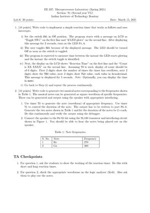 EE337 labsheet 1 - The Problem Statement for the Lab 1 assigned ...