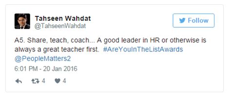 Are You In The List Awards Tweetchat: Emerging HR Leaders