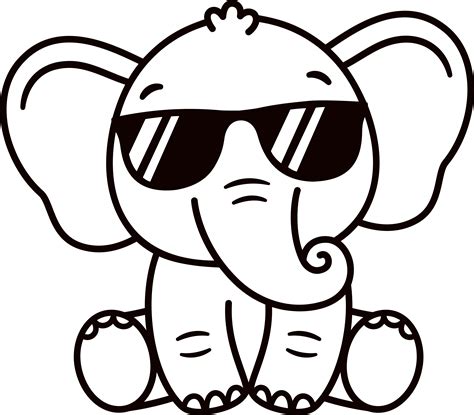 Animals With Sunglasses Drawing