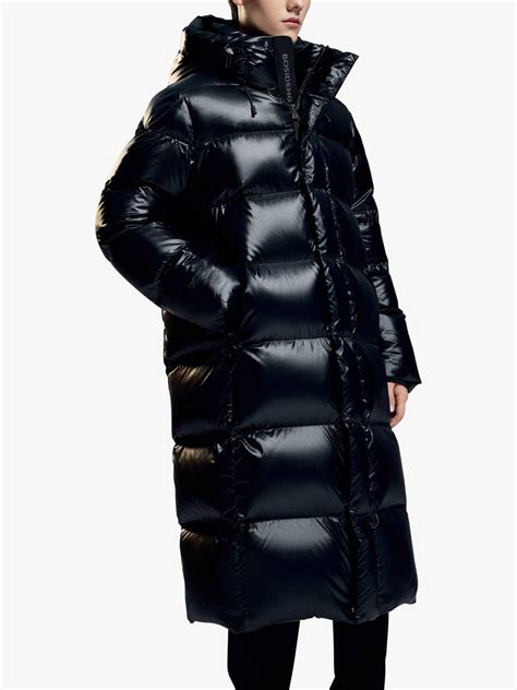 Bosideng 700+ Fill Goose Down Longline Puffer Jacket, Shiny Black