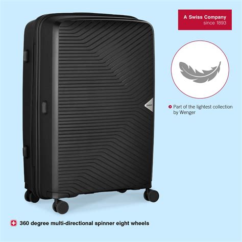 Wenger, Ultra-Lite Large Hardside Check-In Luggage, 112 Liters, Black,
