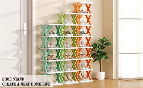 House of Quirk Plastic 4-Tier Shoes Stand, Shoe Tower Rack Suit For ...