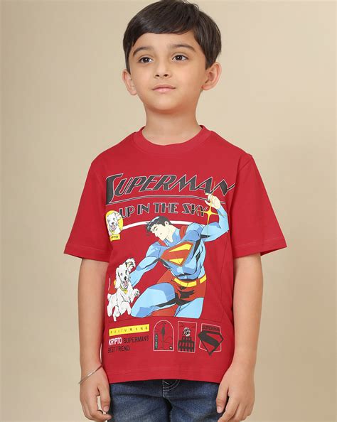 Superman Printed Regular Fit Tshirt For Boys – Kidsville