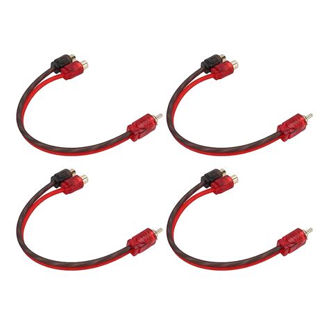 Buy Bnineteenteam 4 Packs RCA Y Splitter Cable,1 Male to 2 Female RCA Y ...