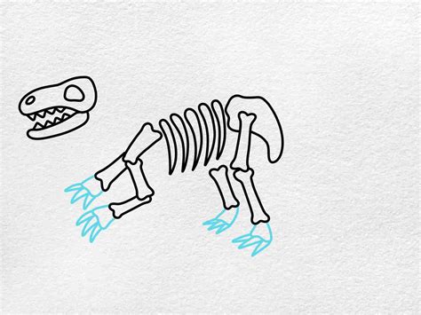 Dinosaur Fossil Drawing (easy) - HelloArtsy