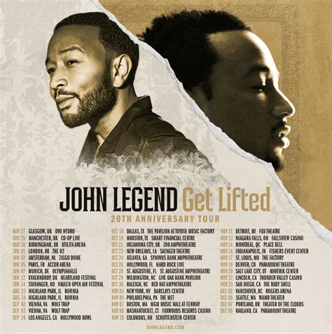 John Legend's Get Lifted 20th Anniversary Tour Dates Announced