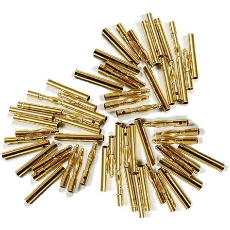 Buy 2mm Gold Connectors-4 Pairs (8pcs.) - in India @KitsGuru
