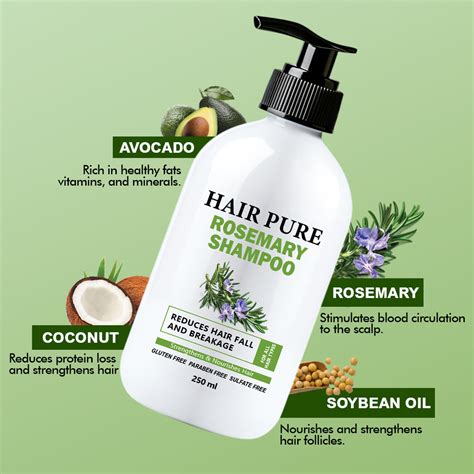 Hair Pure Rosemary Shampoo | With Natural Rosemary Extracts | Reduces