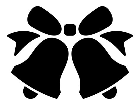 Christmas Bells SVG, Wedding Bells SVG, Bells and Bow Silhouette, Christmas Bell Clip Art, Bell ...