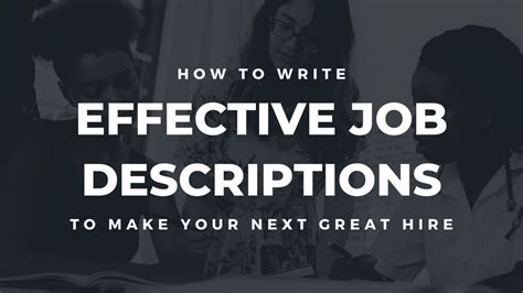 Image result for Developing a Job Description