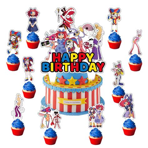37pcs The Amazing Digital Circus Birthday Party Supplies for Cartoon ...