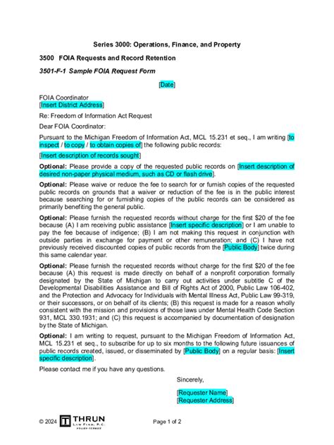 Fillable Online 3501-F-1 Sample FOIA Request Form.docx Fax Email Print ...