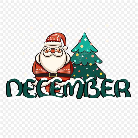 December Clipart Transparent PNG Hd, Santa December Clip Art, December ...