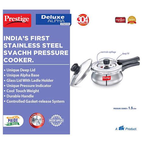 Prestige Deluxe Alpha Svachh Handi Cooker with Glass Lid