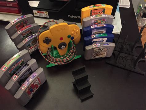 3D printed game & controller display accessories came out nicely. : r/n64