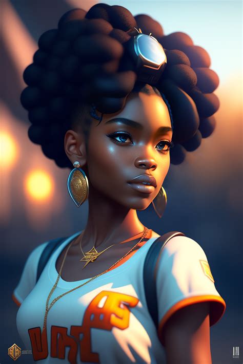 Lexica - A black girl as fantasy personification of hiphop , character ...