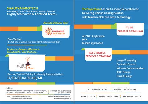 SHAURYA INFOTECH | Join-The-Team | IT Training | Electronics Training ...