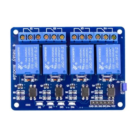 4 channel 12V 10A relay control board module with optocoupler | Robodo