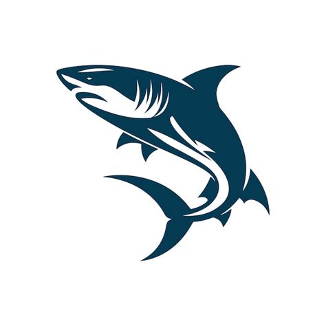 A shark that has a blue design on it | Premium Vector