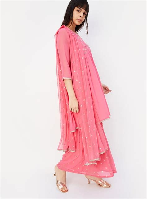 Buy Women Embroidered Flared Kurta Set Online at just Rs. 2299.0 ...