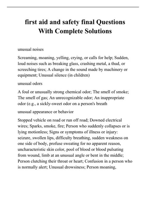 Image result for First Aid Exam Questions