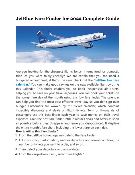PPT - JetBlue Fare Finder for 2022 complete guide PowerPoint ...